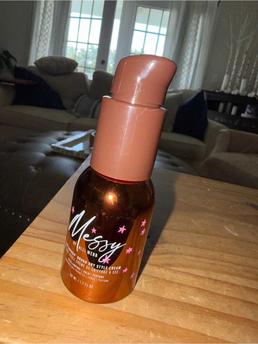 Messy By Alli Webb -rough day styling cream for frizz control, hold, texture
